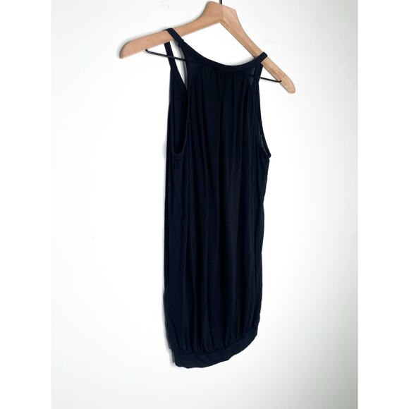 Club Monaco Black Bubble Tank Top XS Sleeveless V Neck Minimalist - Picture 5 of 6